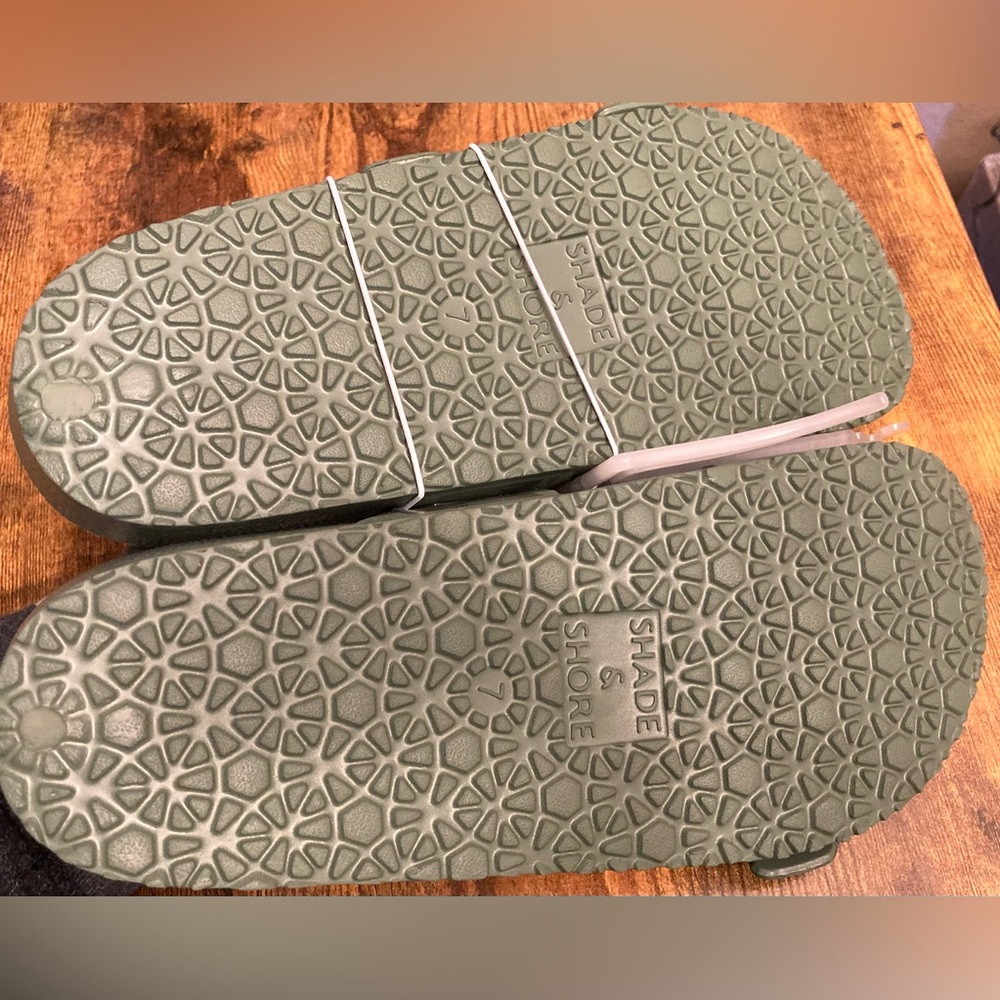 Women's Neida EVA Two Band Footbed Slide Sandals - Shade & Shore™ Olive Green 7 - Picture 6 of 6